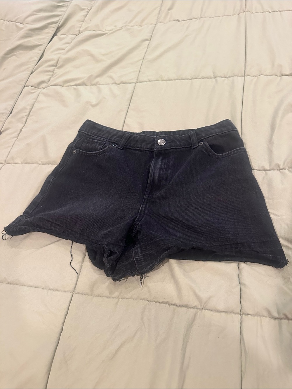 wonder nation Black Denim Cutoff Shorts